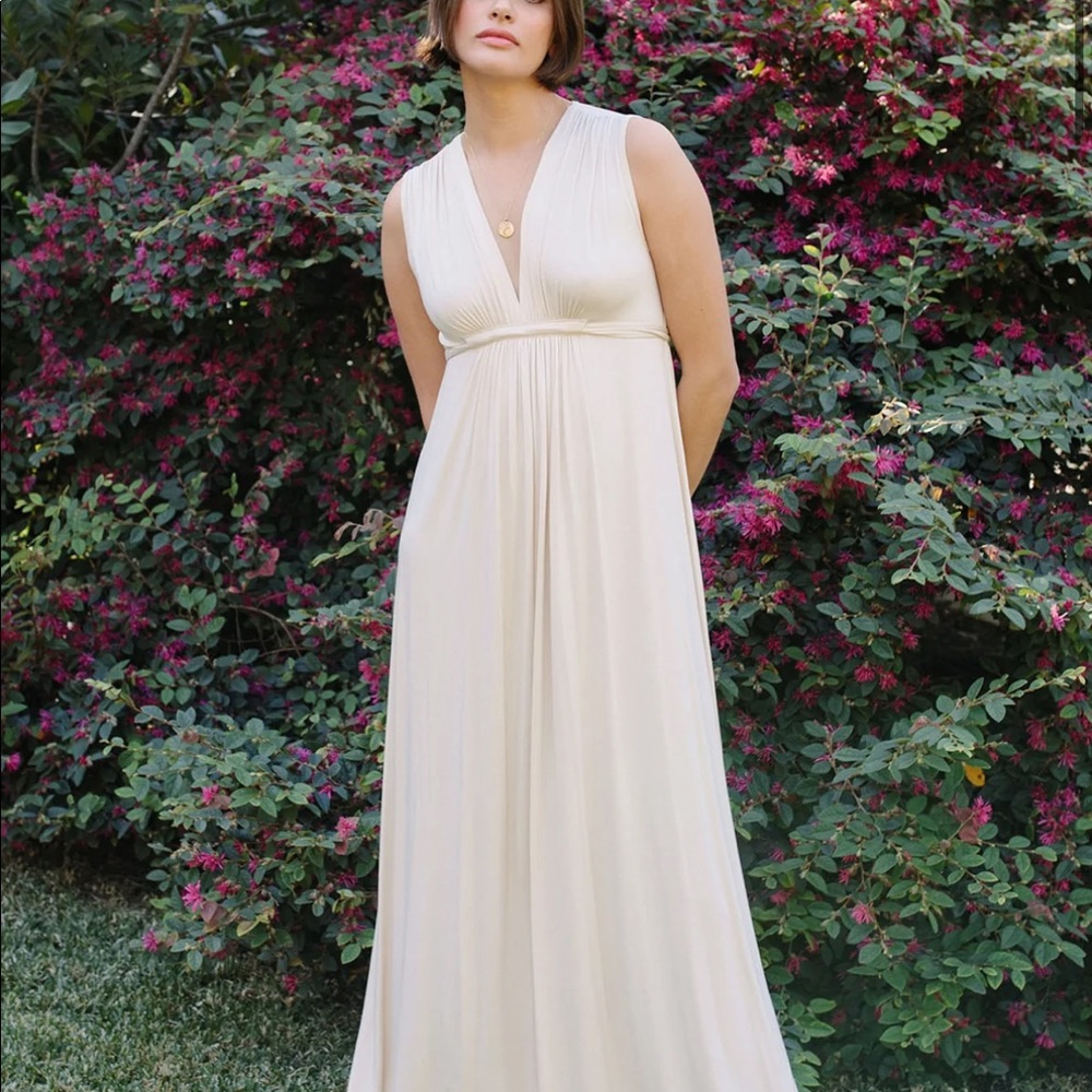 Rachel Pally Long Sleeveless Caftan in Cream
